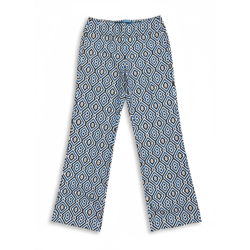 J. McLaughlin Carmel Pants Women Small Blue Geometric Catalina Cloth NWOT